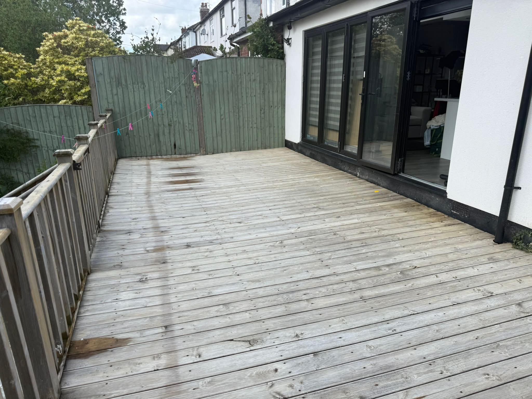 Decking before cleaning